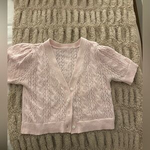 Pink Knit Cardigan